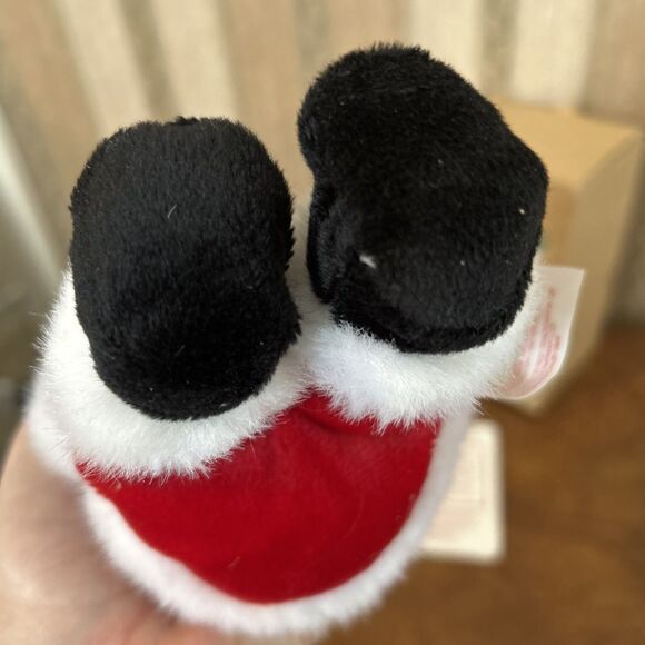 Vintage 1999 Anne Geddes African black Baby Santa Claus Doll Unimax 9" Christmas - Picture 9 of 15